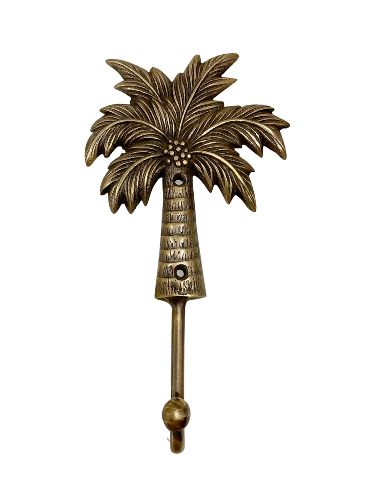 Brass Palm Tree Hook - Large - Tropical Interiors