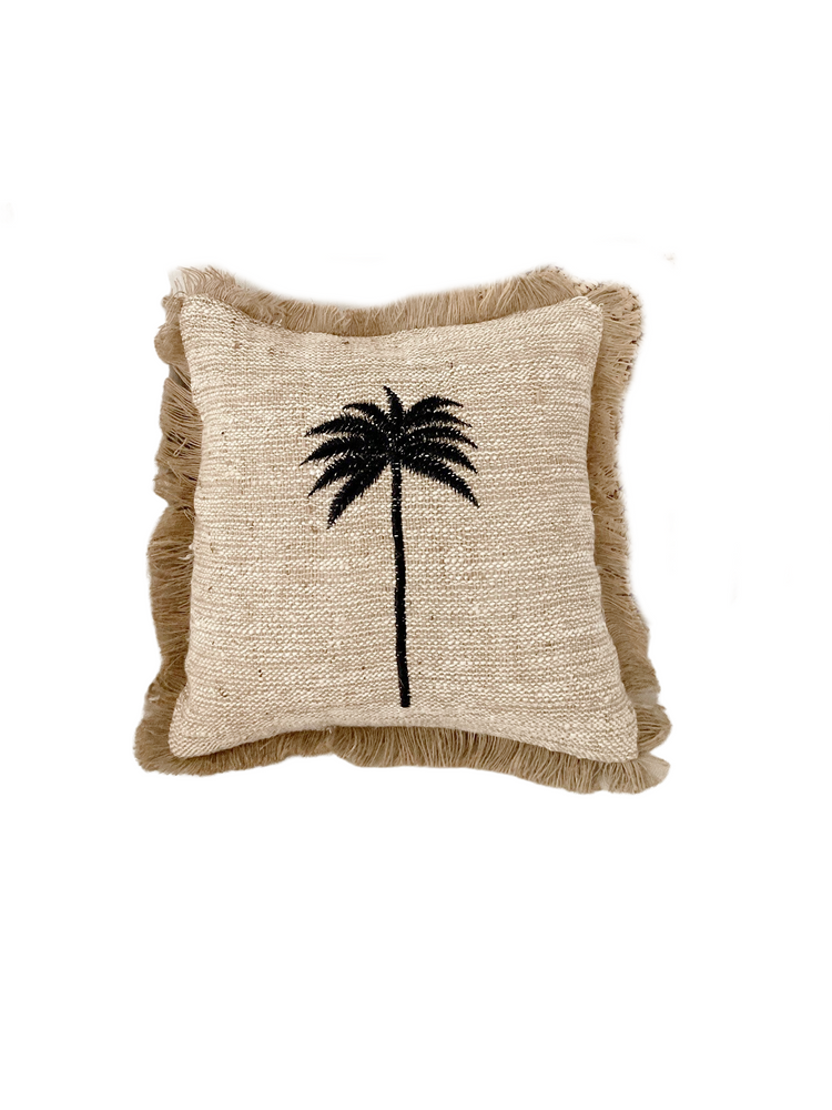 Caribbean Palms Cushion - Tropical Interiors & Island Boho