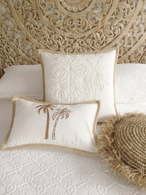 Palm Cove Linen Cushion Cover - Tropical Interiors & Island Boho