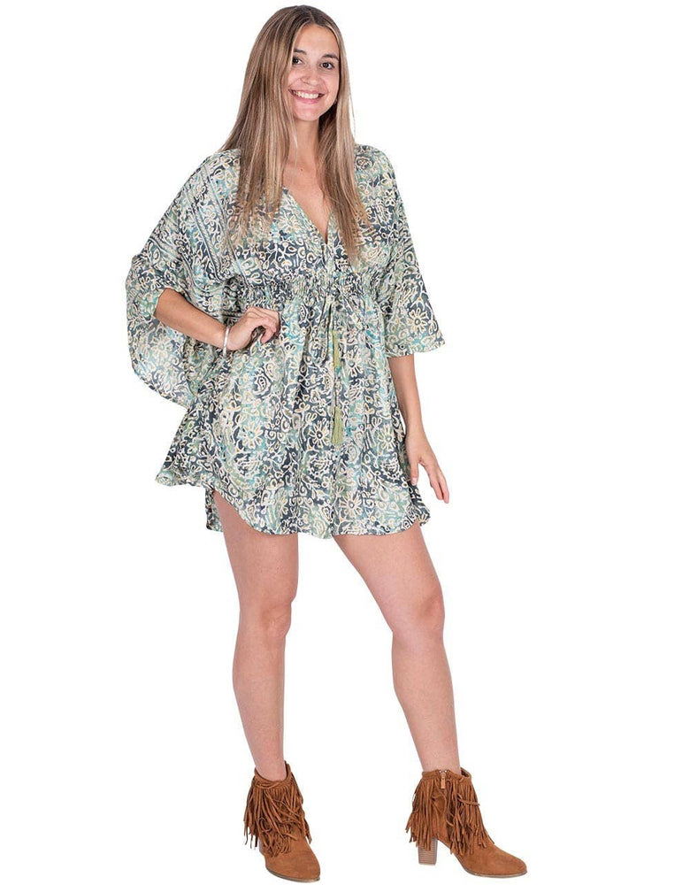 Silk mini Batwing Sleeves