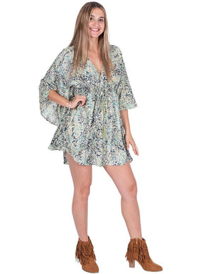 Silk mini Batwing Sleeves