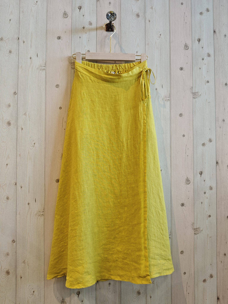 100% LINEN TIE SKIRT
