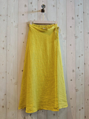 100% LINEN TIE SKIRT