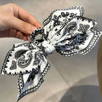 boho hair claw - black