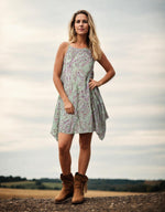Green Asymmetrical Adjustable Straps