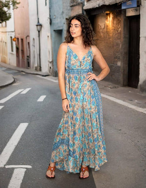 long silk Maxi