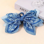 boho hair claw - blue