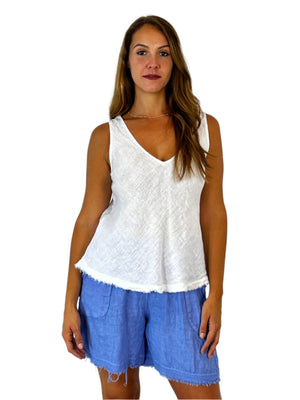 LINEN SINGLET TOP