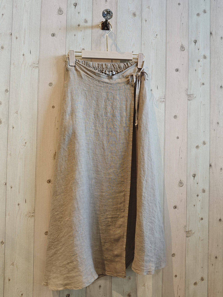 100% LINEN TIE SKIRT