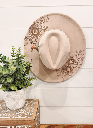 Engraved Floral Hat