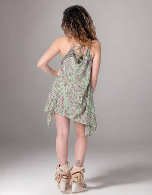 Green Asymmetrical Adjustable Straps