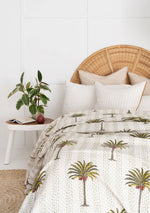 Palm tree bedspread