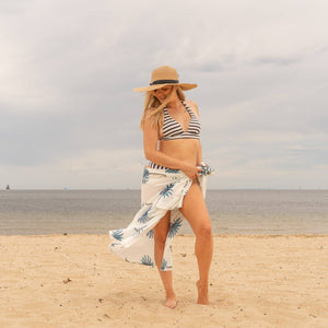 Blue Palms - 100% Cotton Sarong