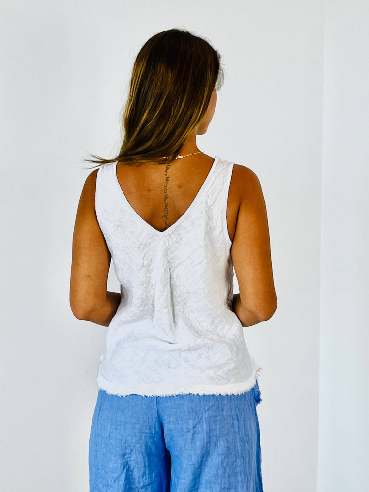 LINEN SINGLET TOP