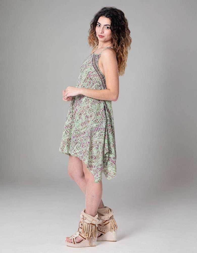 Green Asymmetrical Adjustable Straps