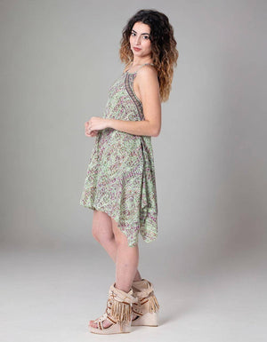 Green Asymmetrical Adjustable Straps