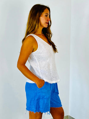 LINEN SINGLET TOP