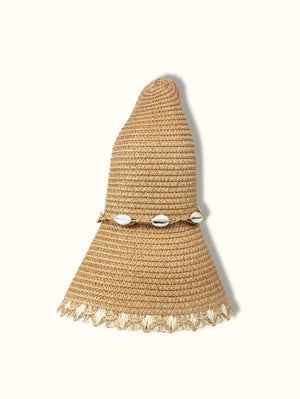 Boho Cowrie Straw Hat