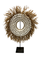 Coco Raffia & Shell Hoop