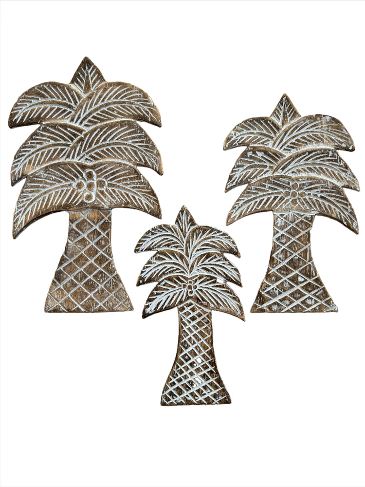 Timber Palm tree wall hangings