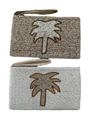 Beaded PALM Clutch