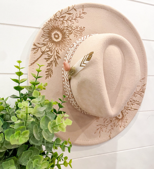 Engraved Floral Hat