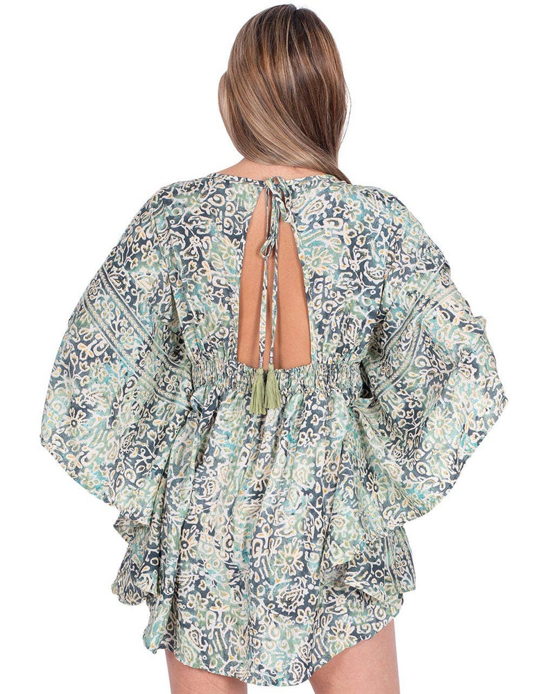 Silk mini Batwing Sleeves