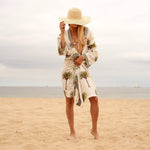 Kimono Cotton Kaftan - Palm Tree