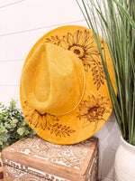 Engraved Floral Hat