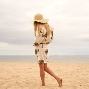 Kimono Cotton Kaftan - Palm Tree