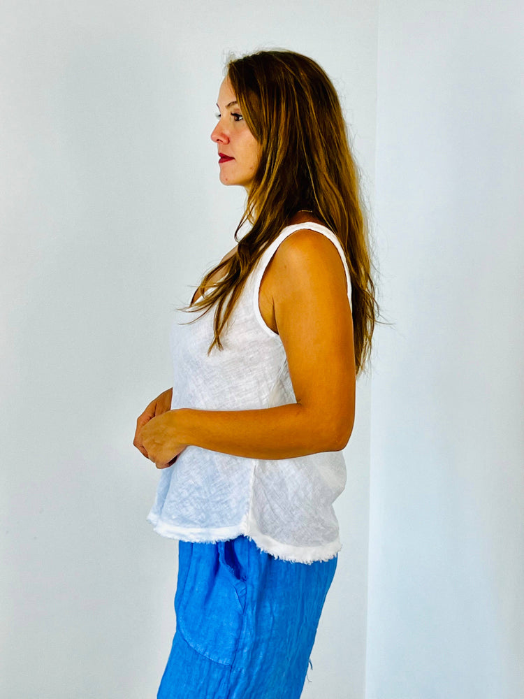 LINEN SINGLET TOP