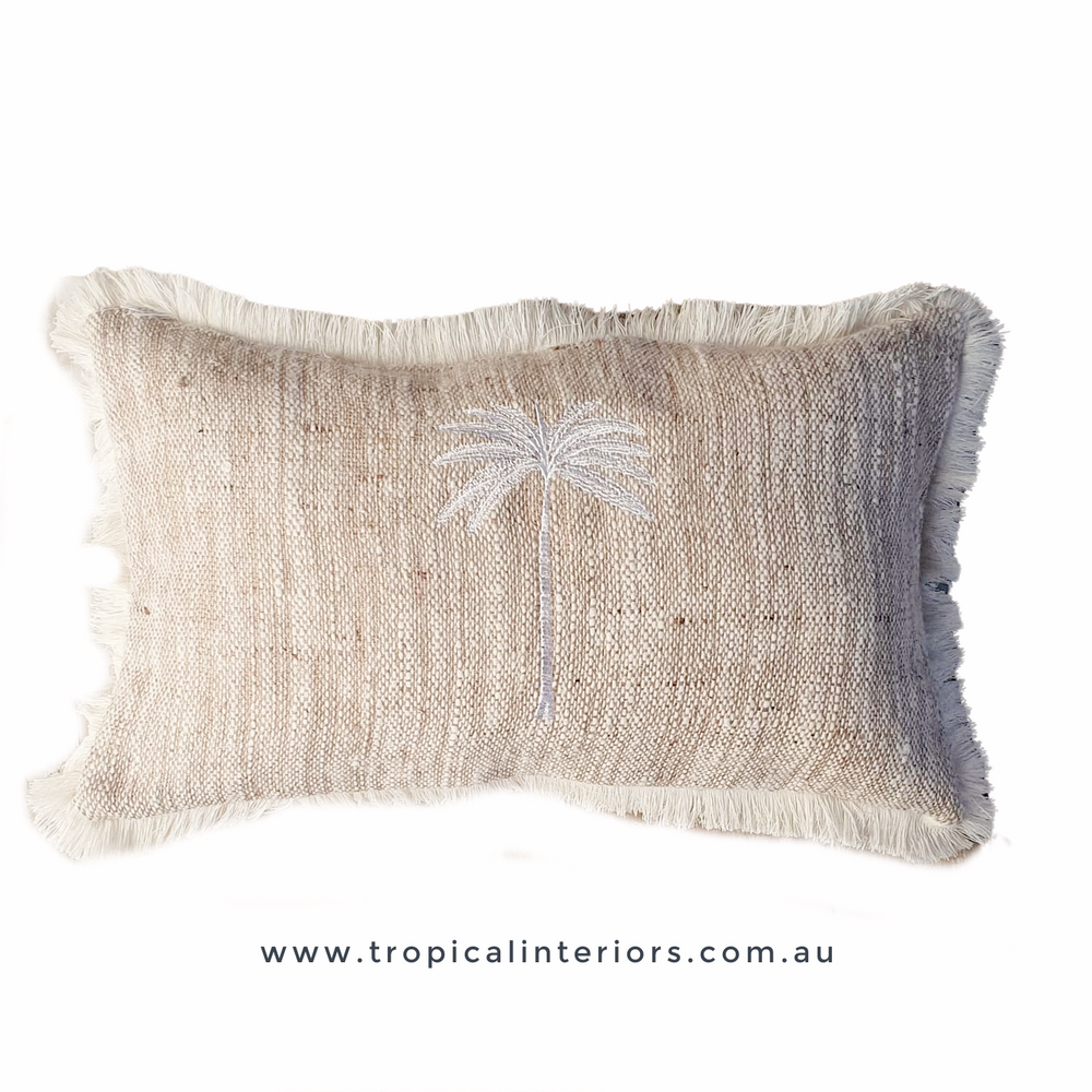 Caribbean Palms Cushion - Lumber - Tropical Interiors