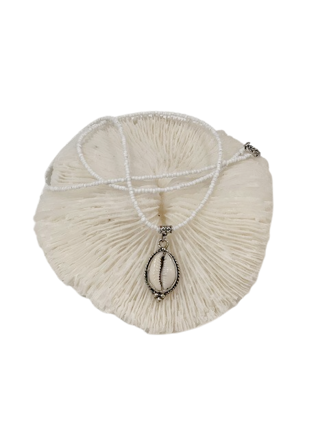 Cowrie Shell Necklace - White