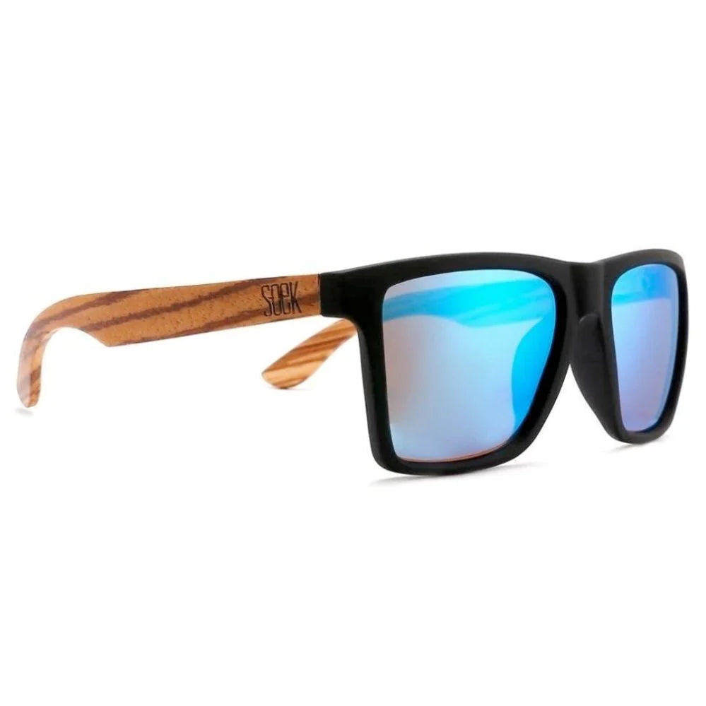 
            
                Load image into Gallery viewer, FORRESTERS Blue Reflective Lens l Walnut Arms
            
        