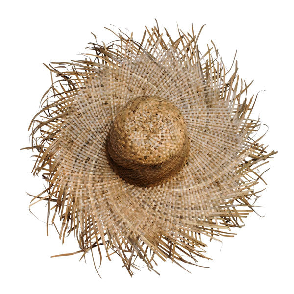 Palm Leaf Fringe Hat - Tropical Interiors & Island Boho