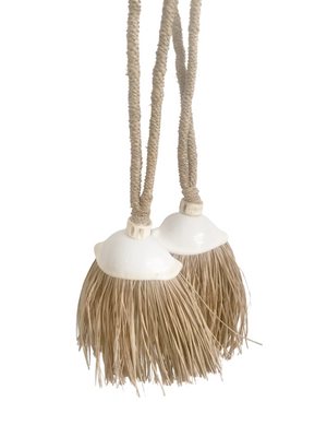 
            
                Load image into Gallery viewer, Cowrie Shell Tassels - Tropical Interiors &amp;amp; Island Boho
            
        
