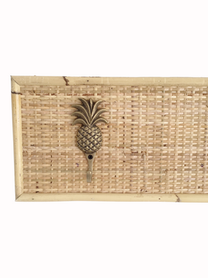 
            
                Load image into Gallery viewer, Islander Rattan Pineapple Coat Hook - Tropical Interiors
            
        