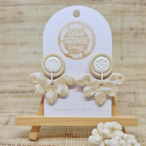 Lotus Clay Earrings