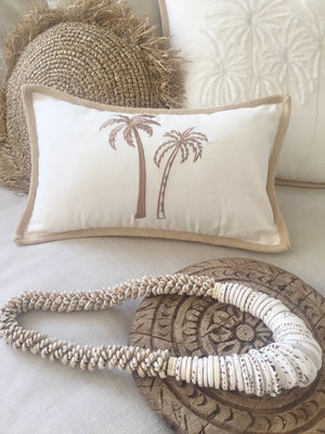 Seaside Linen Cushion - Tropical Interiors & Island Boho
