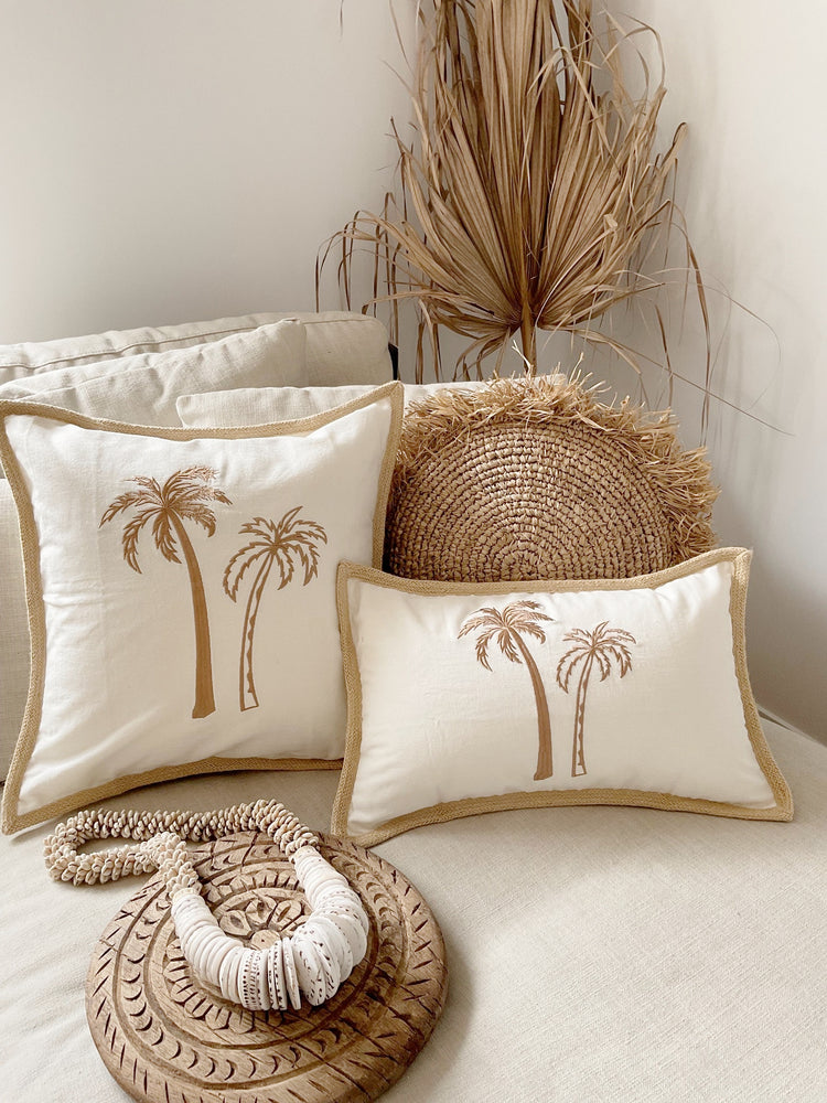 Seaside Linen Cushion - 50cm - Tropical Interiors & Island Boho