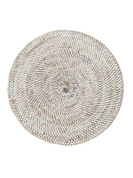 Rattan Placemat - Whitewash